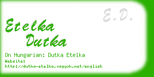 etelka dutka business card